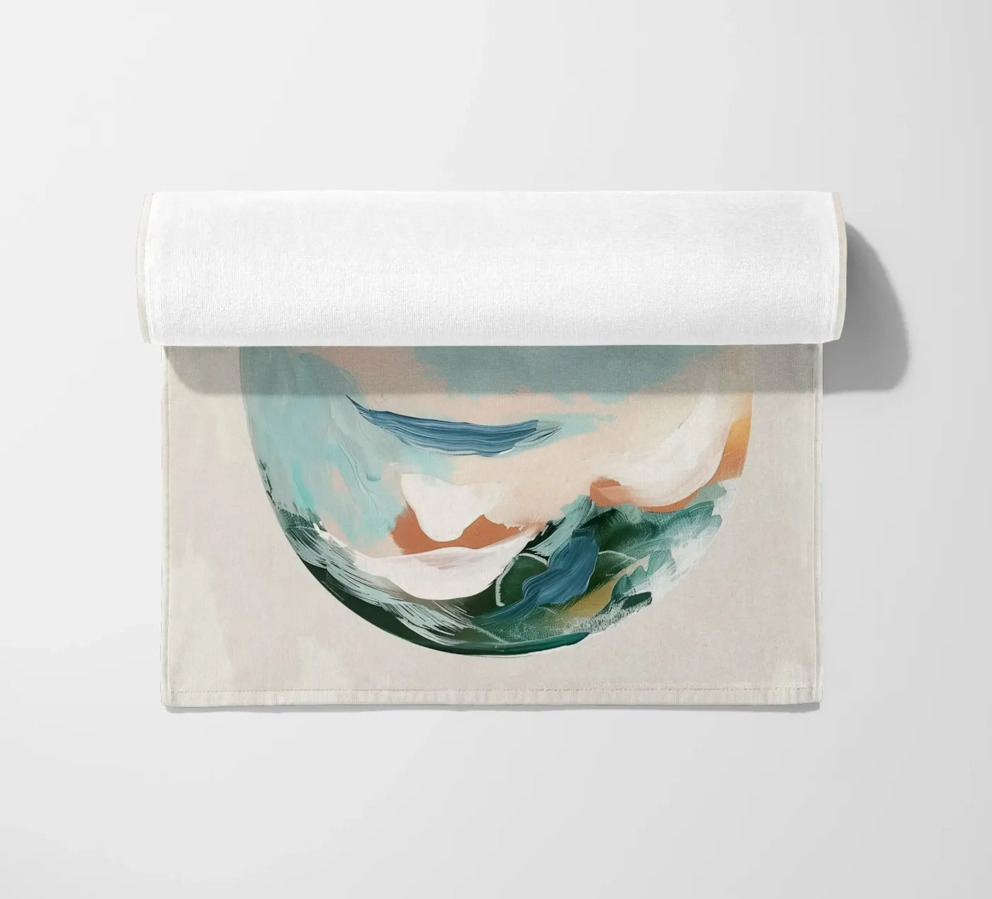 Eggshell Seascape Strandtuch von softsoul