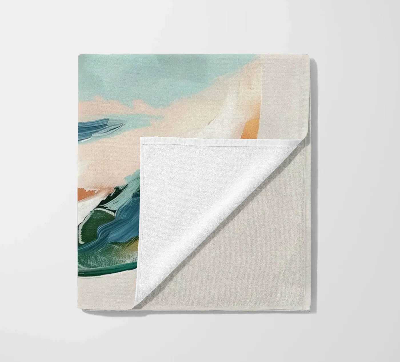Eggshell Seascape Strandtuch von softsoul