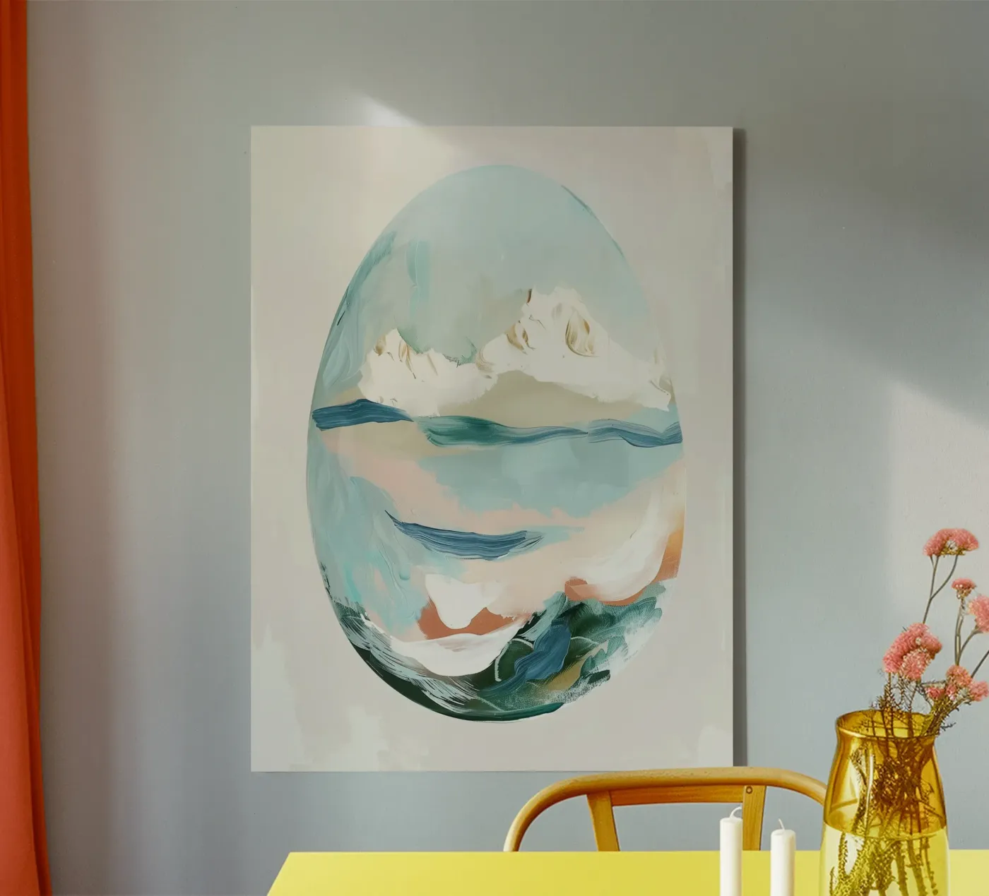Eggshell Seascape canvas van softsoul