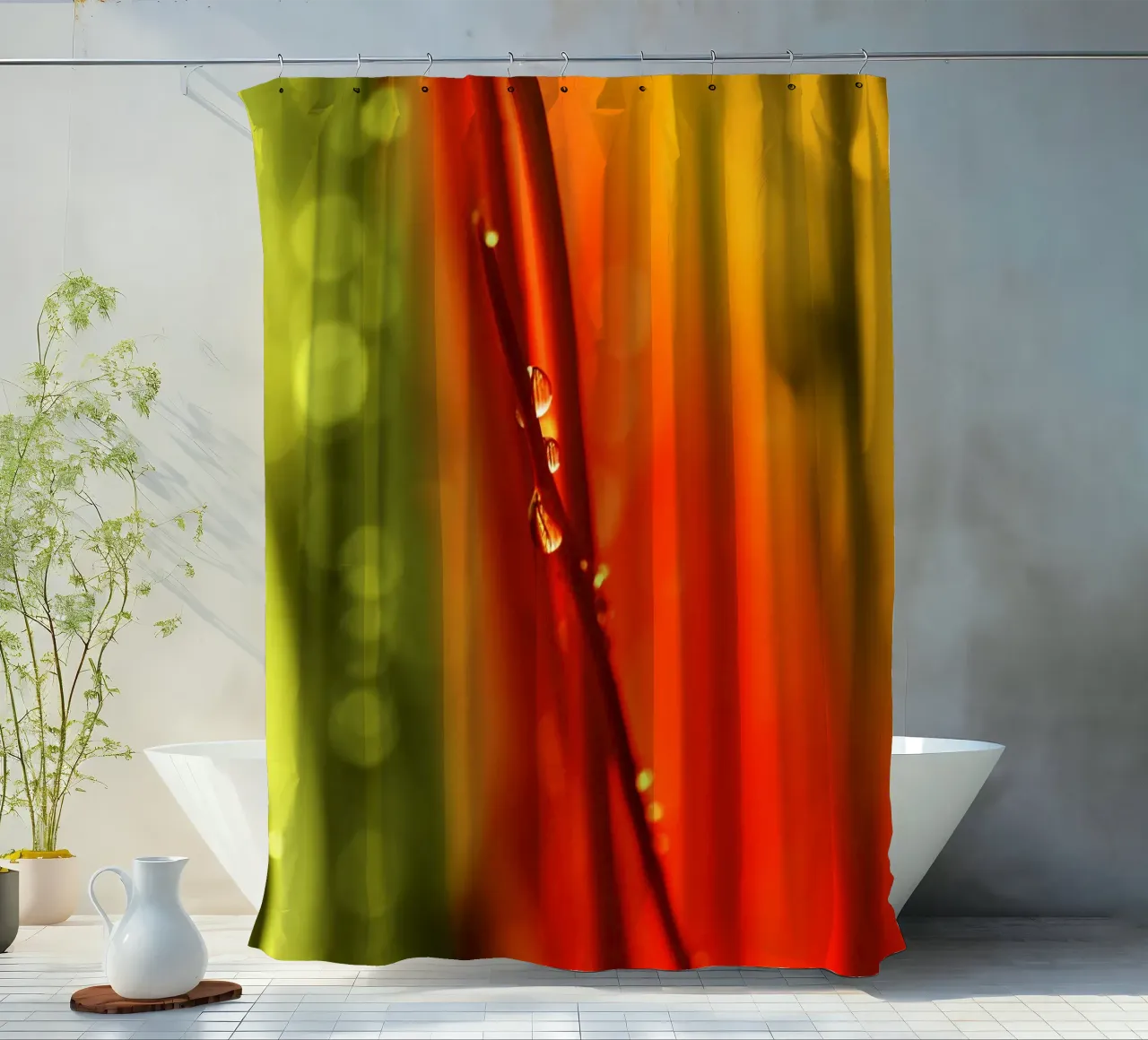 Wassertropfen Duschvorhang von Atteloi Fotografie