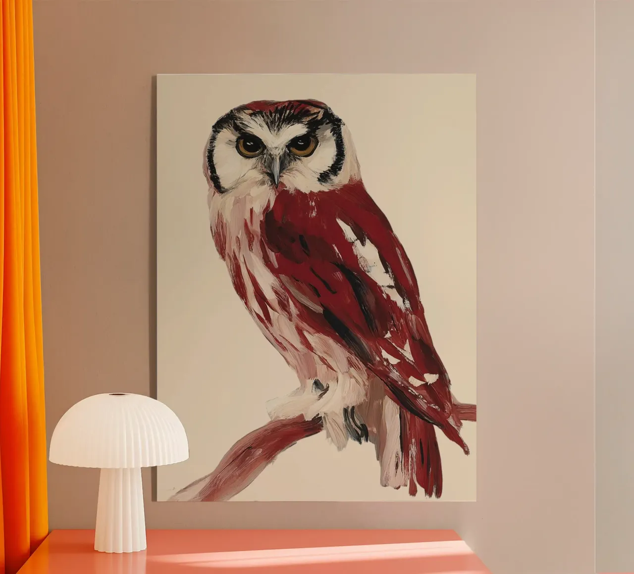 Gufo rosso plexiglass da M.A.Z.U.N.