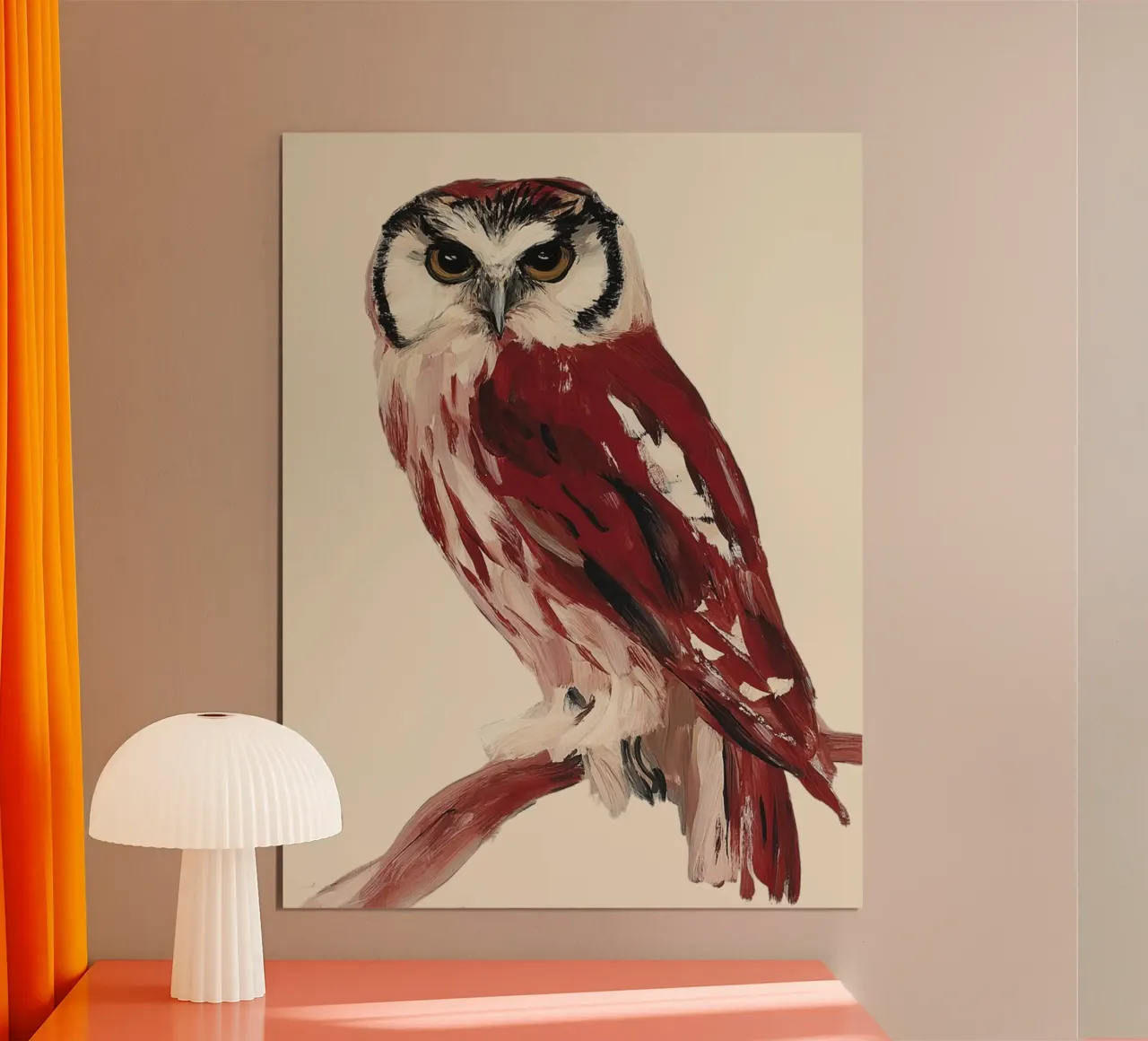 Rode Uil poster van M.A.Z.U.N.