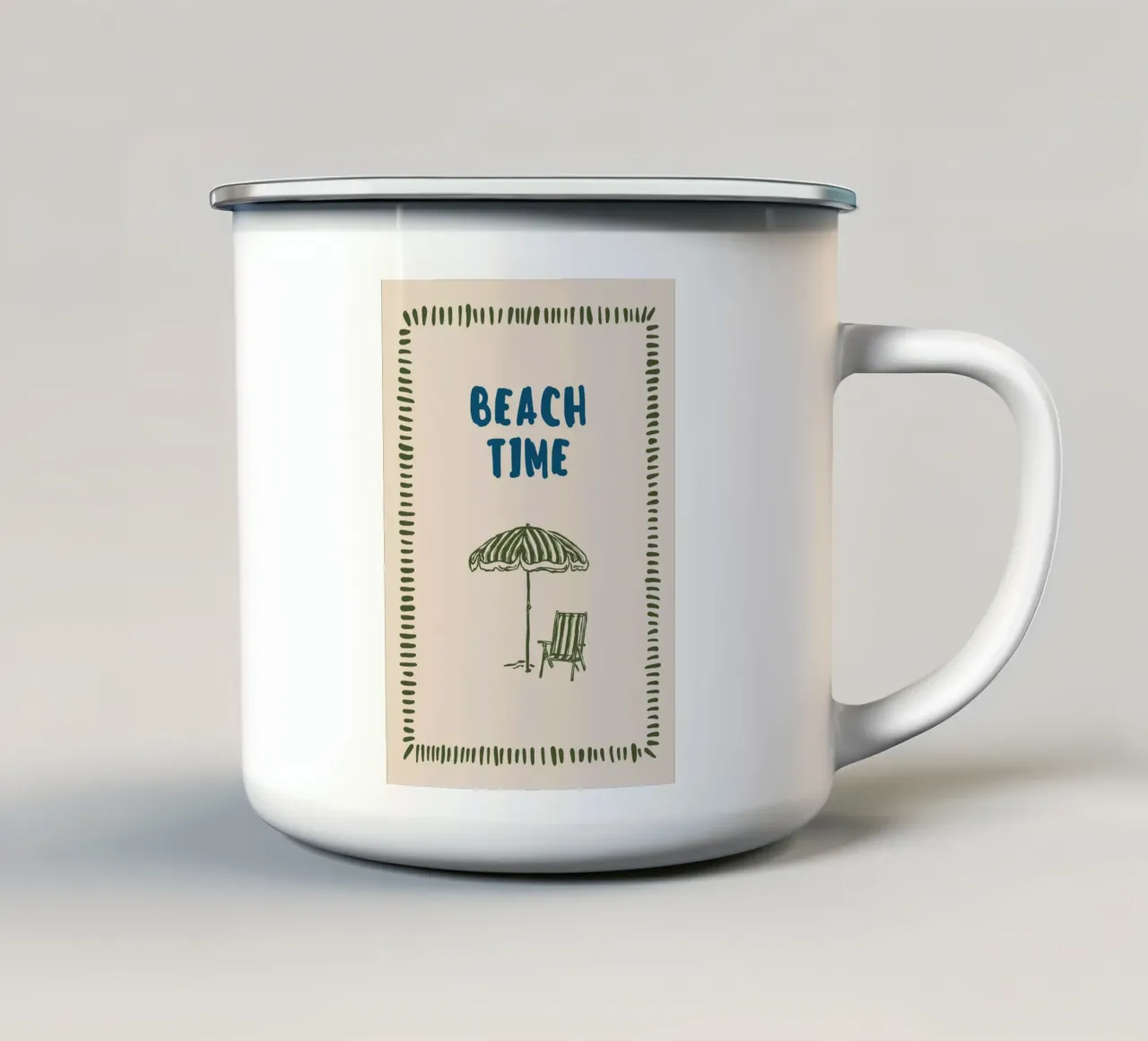 Boho Vacation 9 Beach Time tazza in smalto da Boho Print Collection