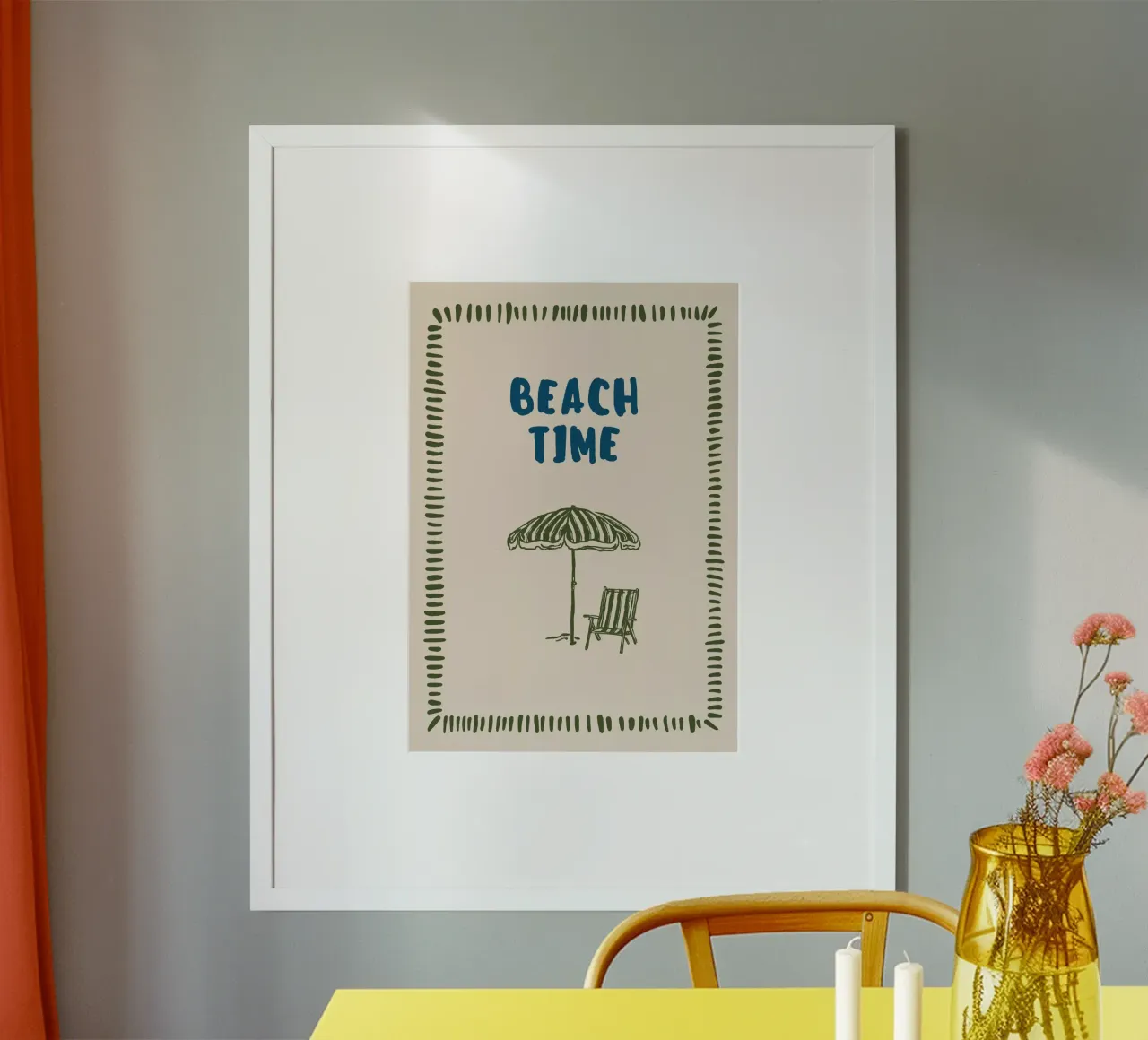 Boho Vacation 9 Beach Time poster da Boho Print Collection