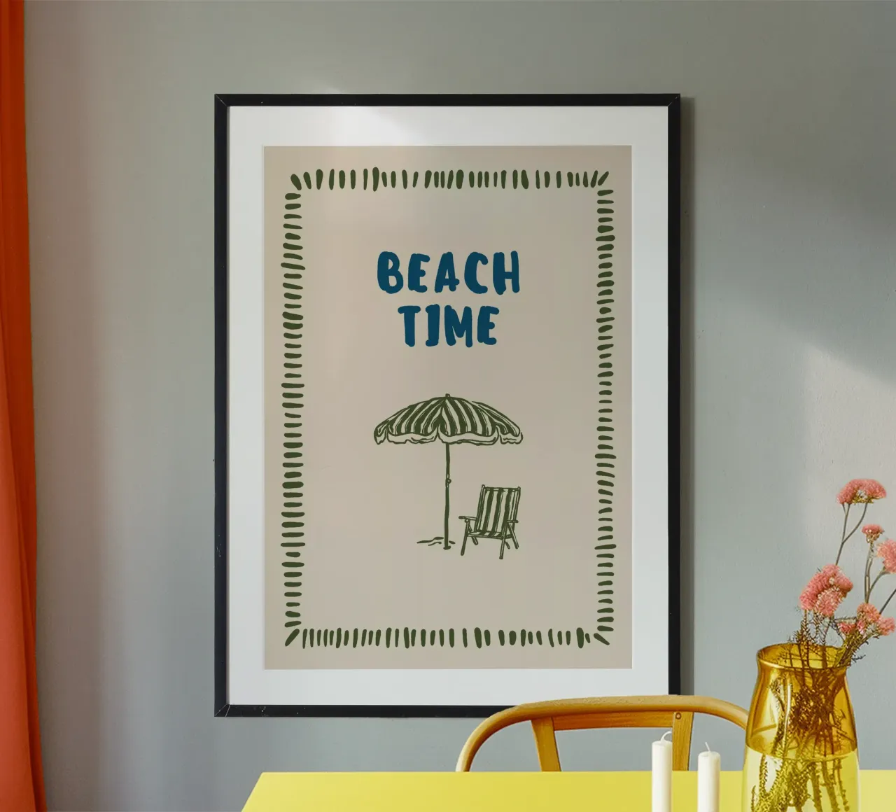 Boho Vacation 9 Beach Time poster da Boho Print Collection
