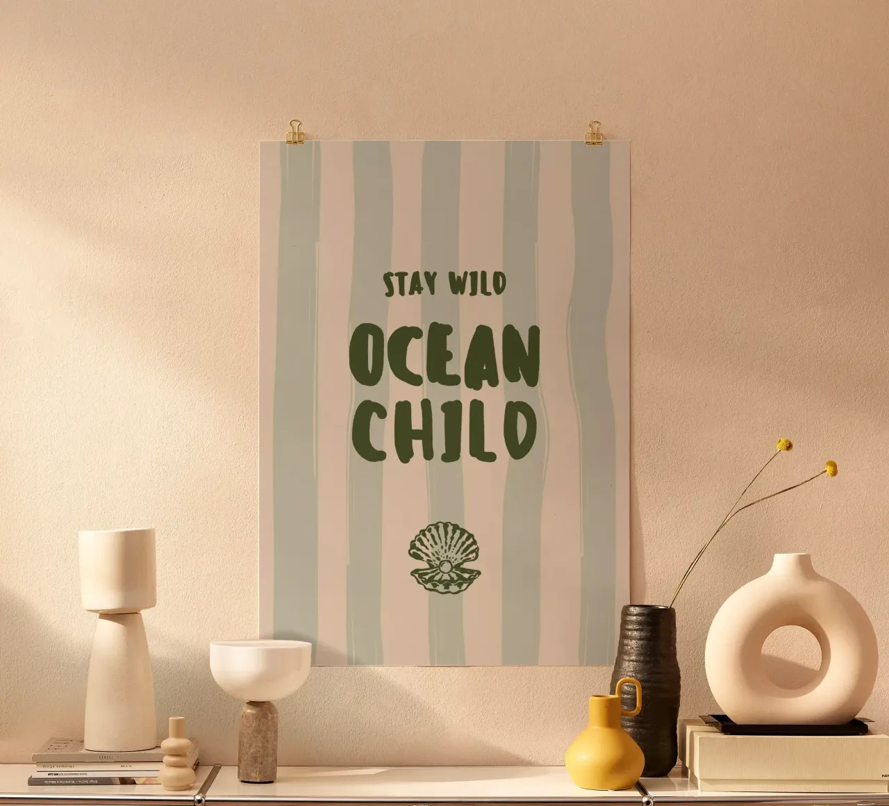 Boho Vacation 9 Ocean Child poster da Boho Print Collection