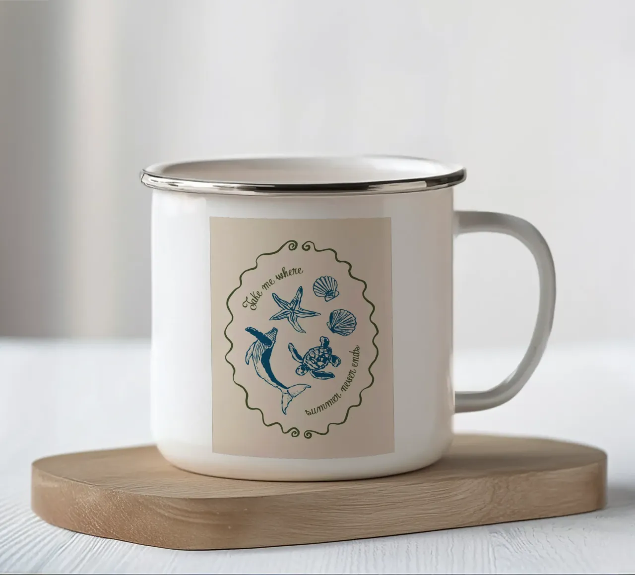 Boho Vacation 9 Summer Never Ends tazza in smalto da Boho Print Collection