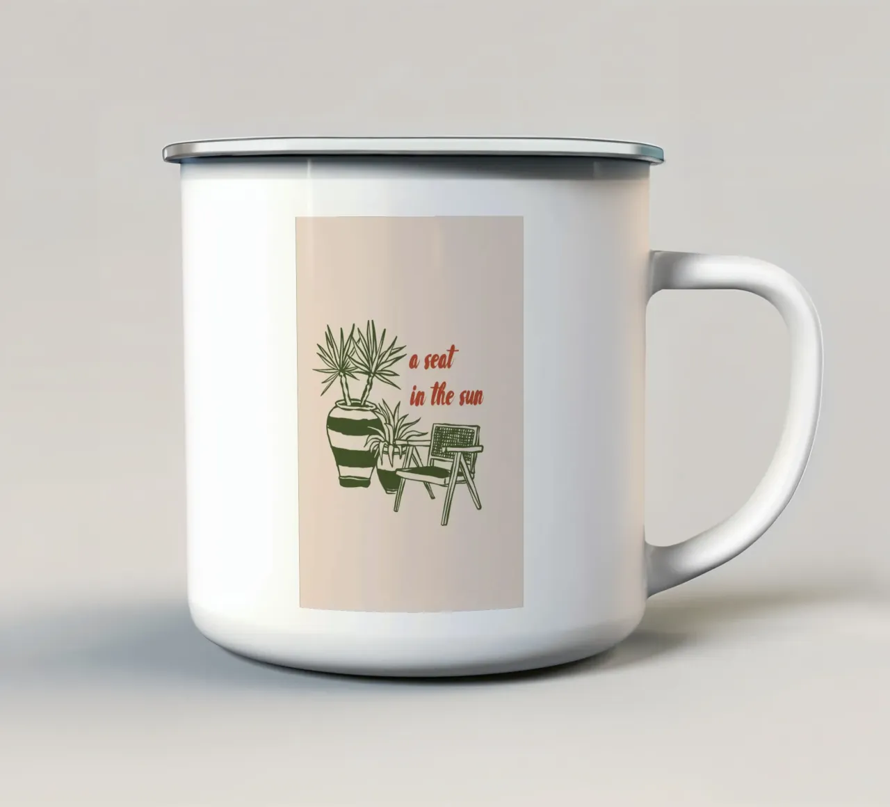 Boho Vacation 10 Seat in the Sun tazza in smalto da Boho Print Collection