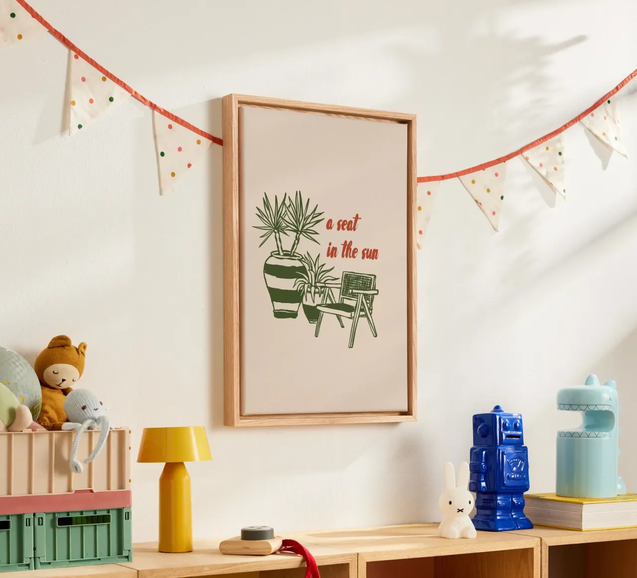 Boho Vacation 10 Seat in the Sun tela con Cornice a cassetta da Boho Print Collection