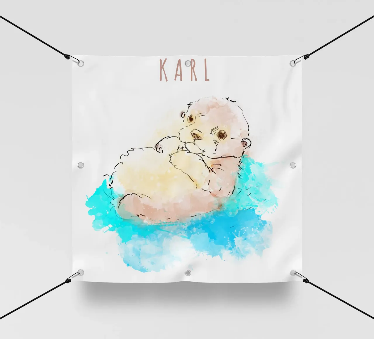 CUTE OTTER telo in pvc da DANDESIGN
