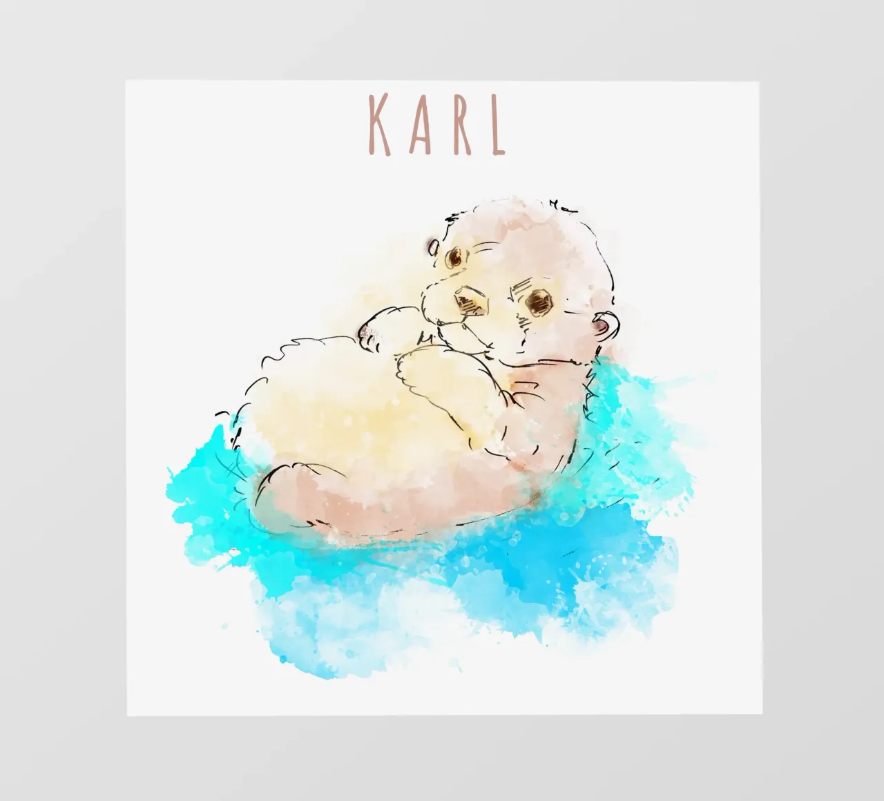 CUTE OTTER telo in pvc da DANDESIGN