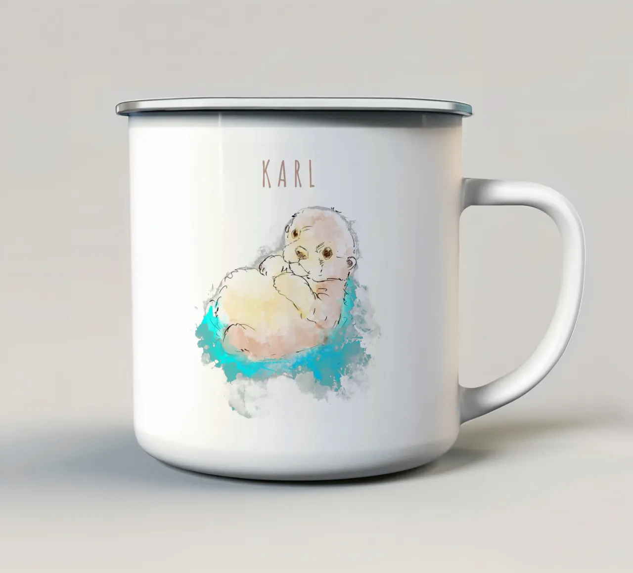 CUTE OTTER tazza in smalto da DANDESIGN