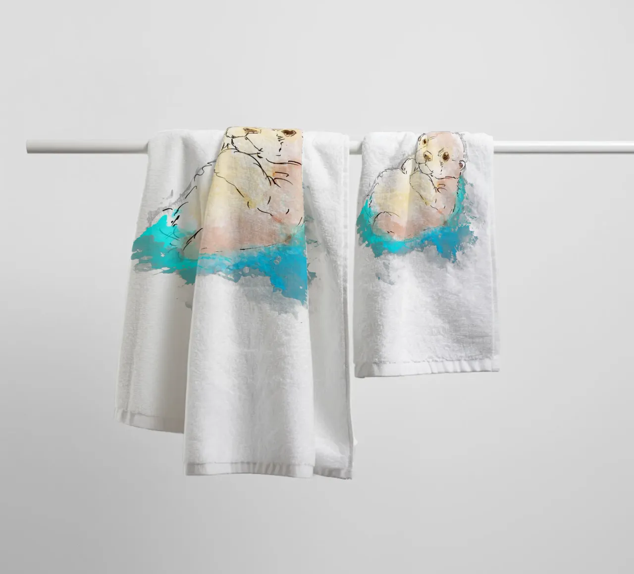 CUTE OTTER asciugamano da bagno da DANDESIGN