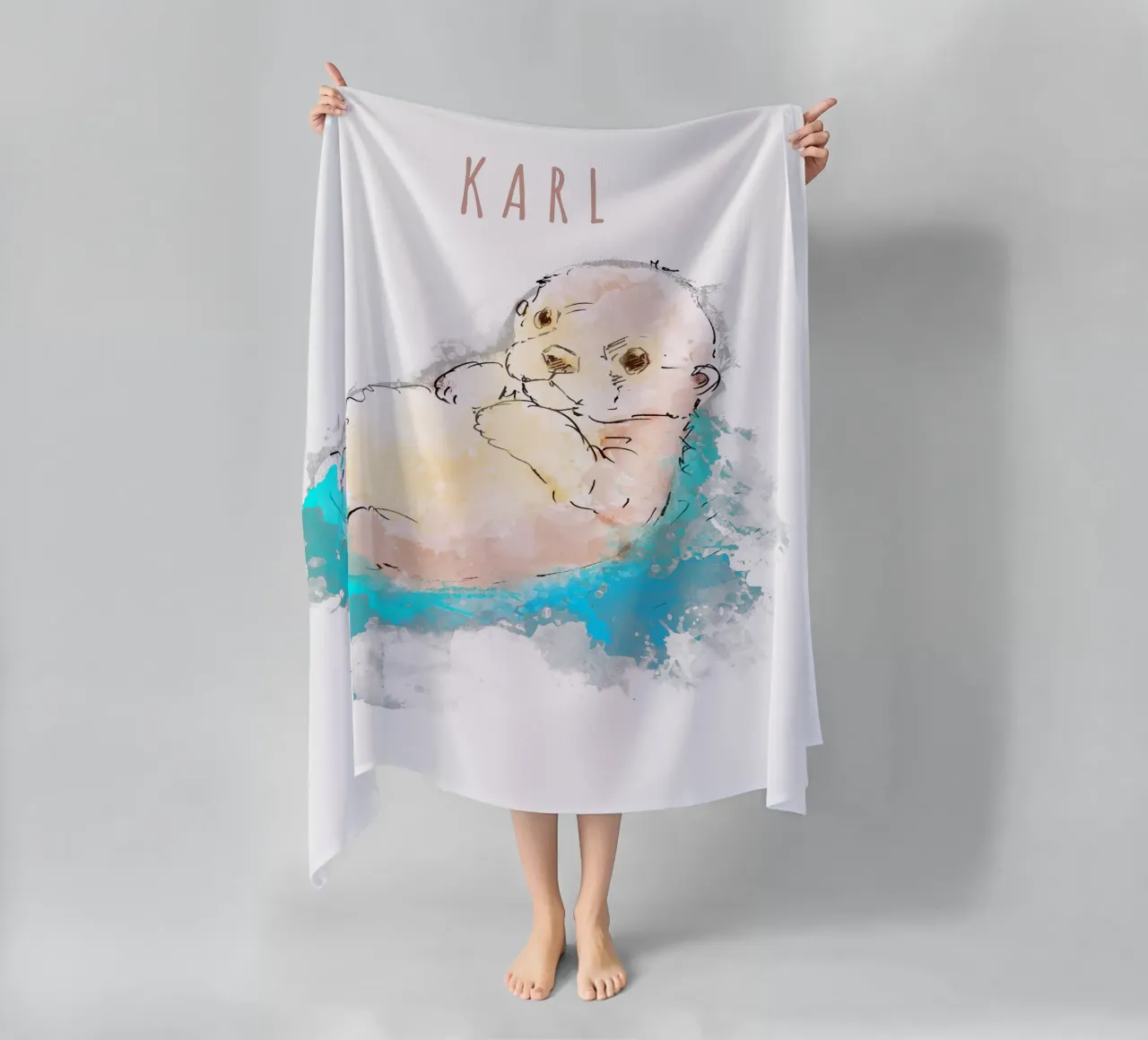 CUTE OTTER telo mare da DANDESIGN