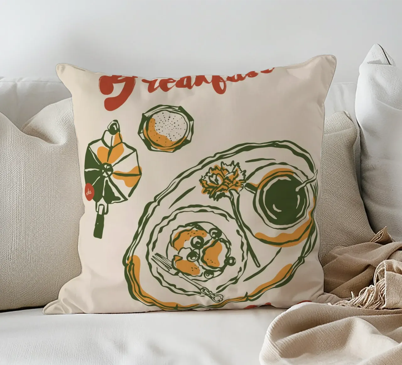 Boho Vacation 12 Breakfast Club cuscino da Boho Print Collection