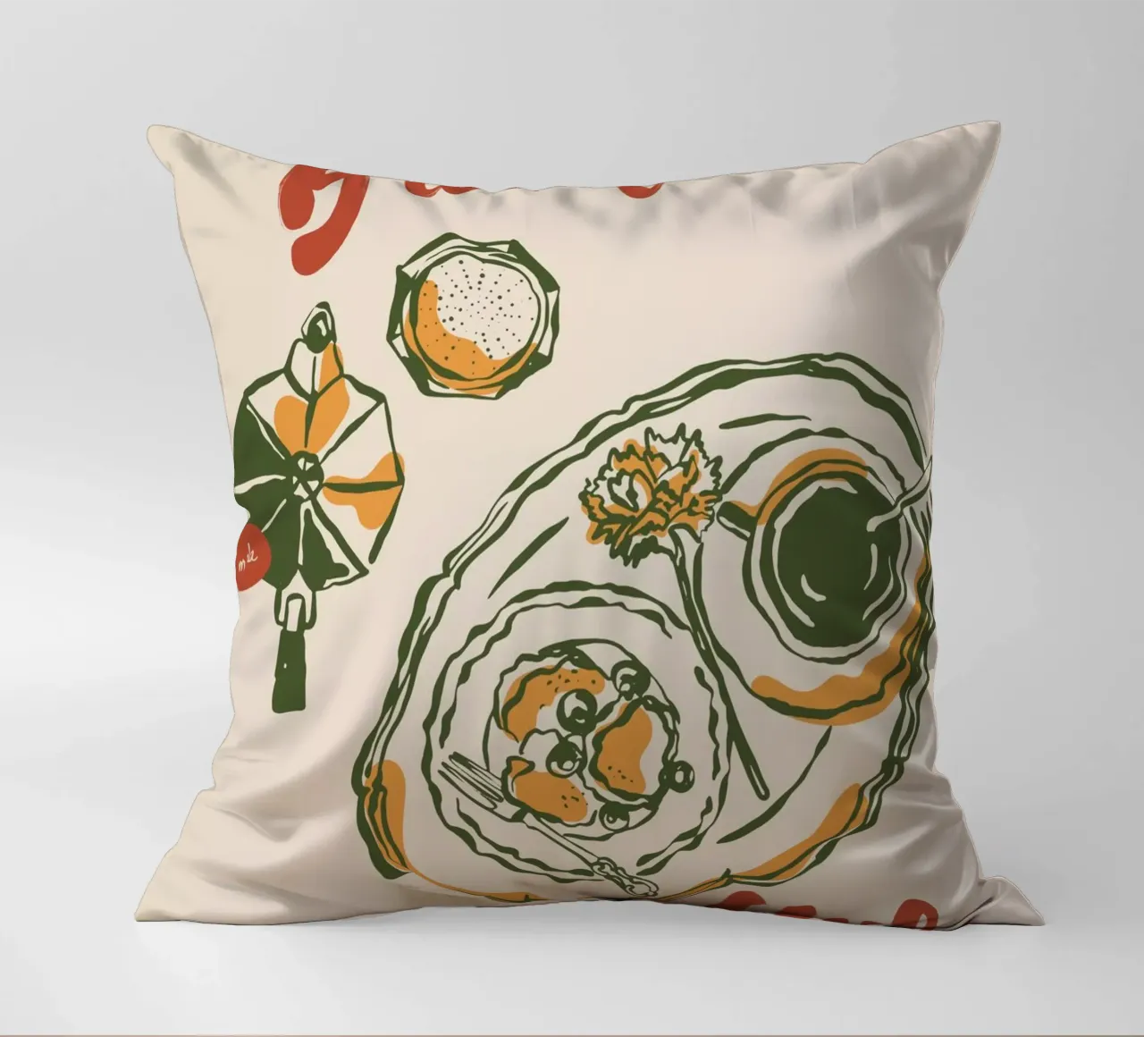 Boho Vacation 12 Breakfast Club cuscino da Boho Print Collection