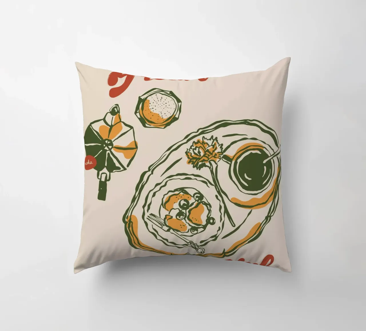 Boho Vacation 12 Breakfast Club cuscino da Boho Print Collection