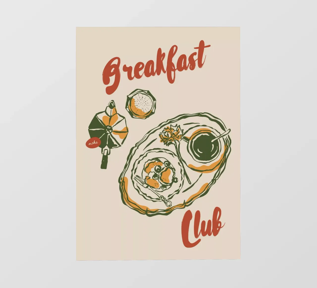 Boho Vacation 12 Breakfast Club pellicola backlit da Boho Print Collection