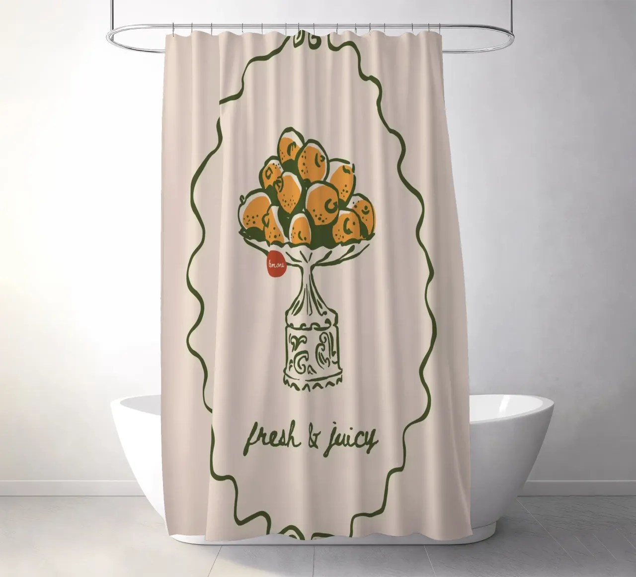 Boho Vacation 12 Fresh and Juicy tenda da doccia da Boho Print Collection