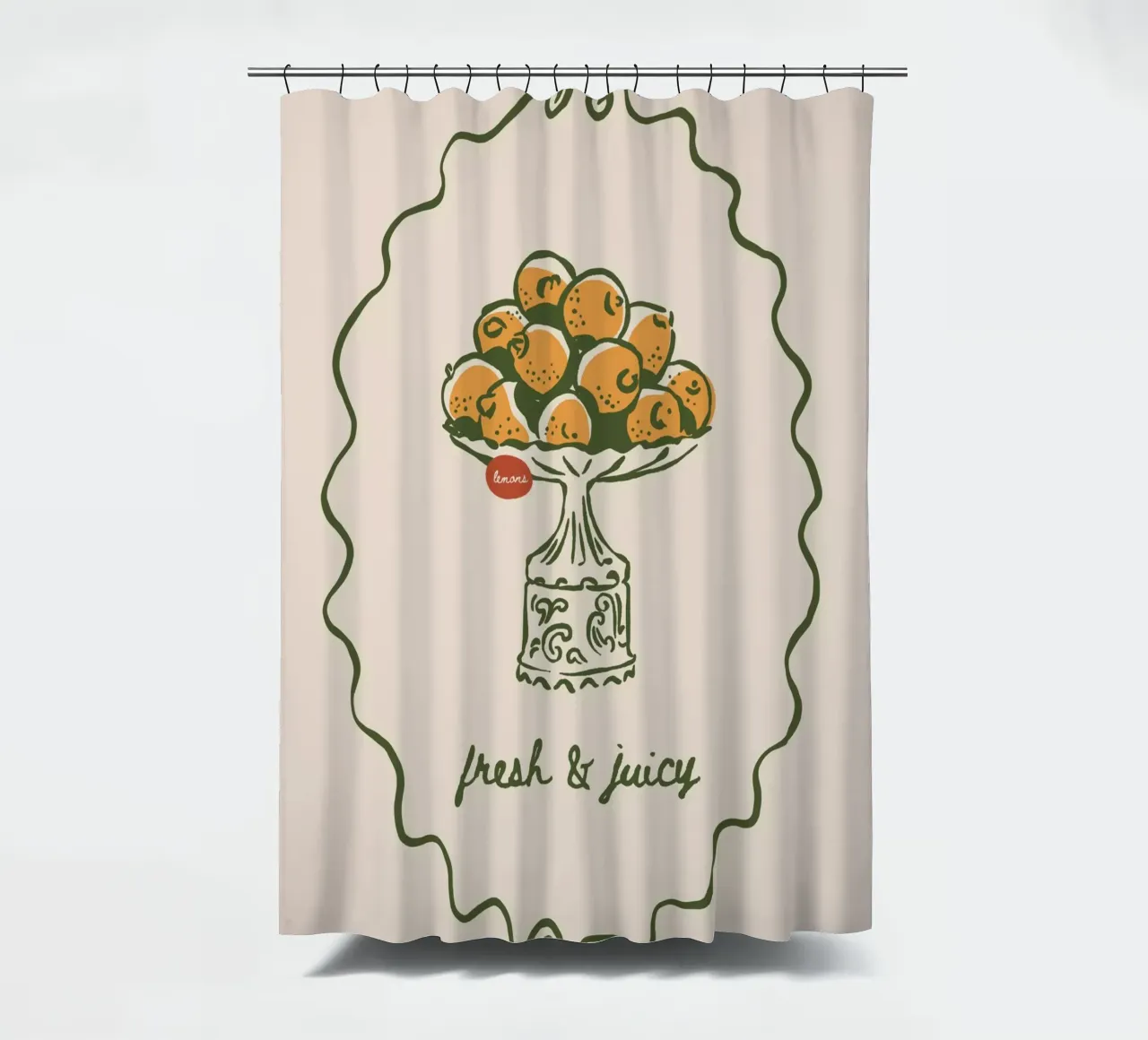 Boho Vacation 12 Fresh and Juicy tenda da doccia da Boho Print Collection