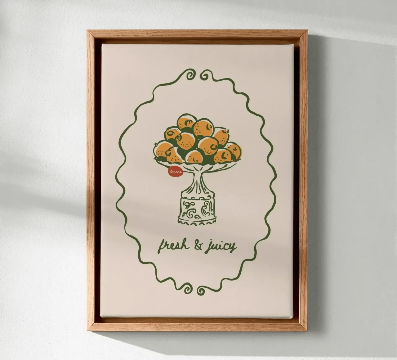 Boho Vacation 12 Fresh and Juicy tela con Cornice a cassetta da Boho Print Collection
