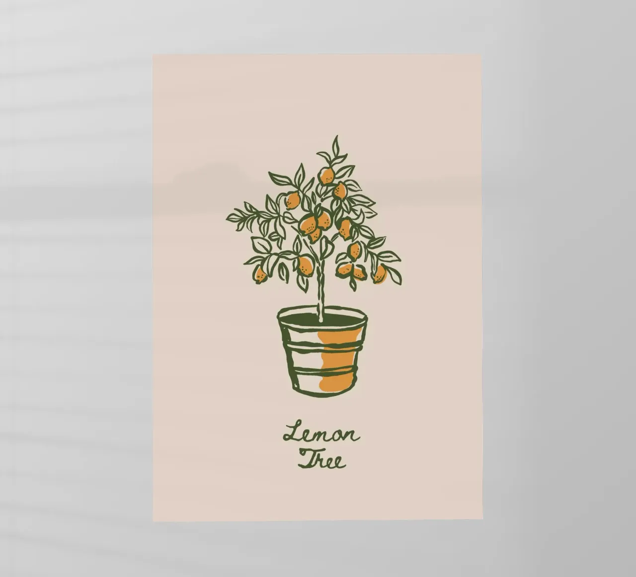 Boho Vacation 12 Lemon Tree pellicola backlit da Boho Print Collection