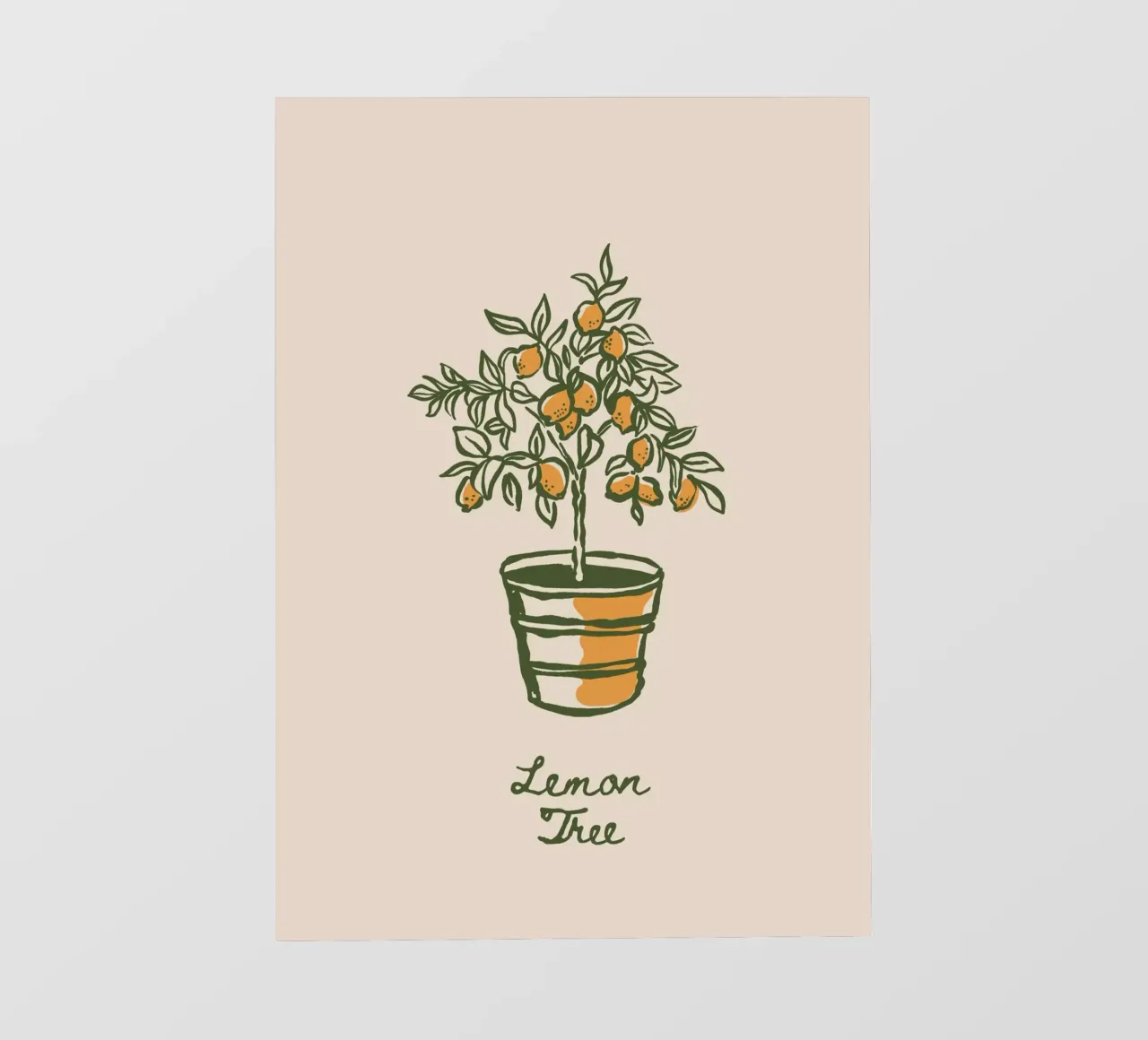 Boho Vacation 12 Lemon Tree pellicola backlit da Boho Print Collection