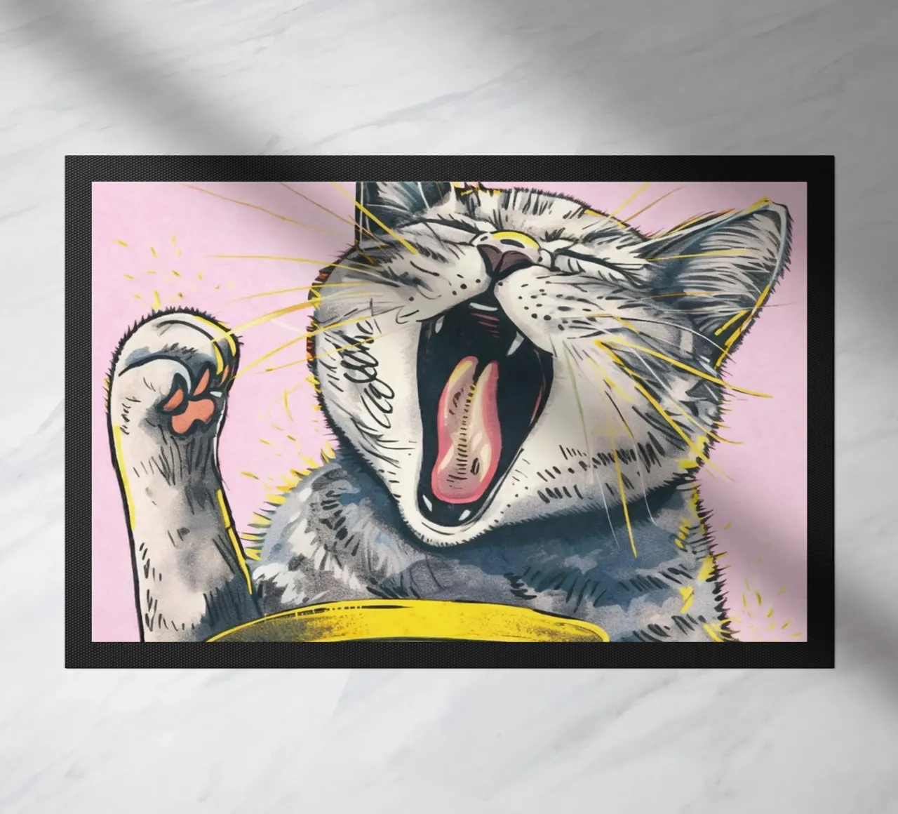 gatto caffè zerbino da Plumpz