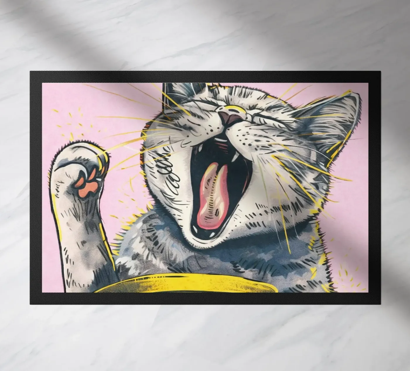 gatto caffè zerbino da Plumpz