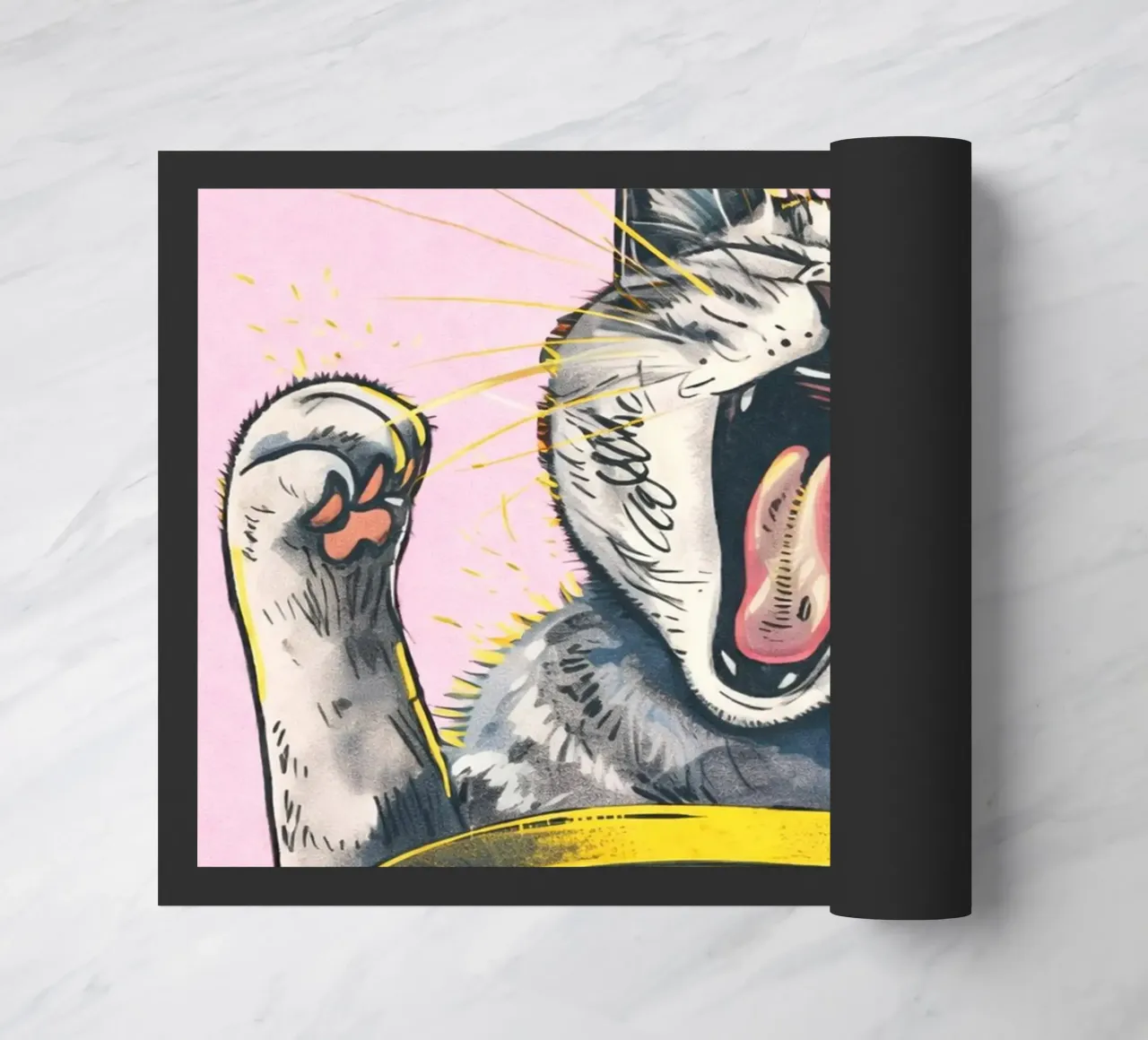 gatto caffè zerbino da Plumpz