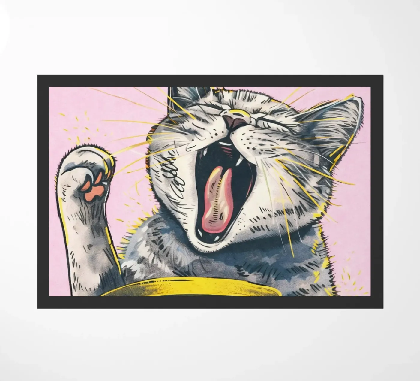 coffee cat doormat by Plumpz