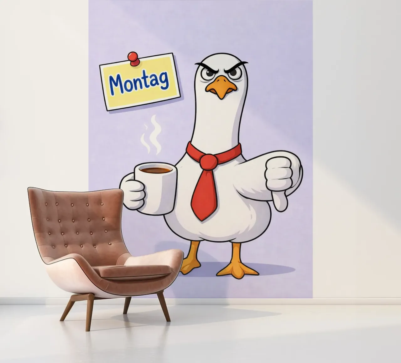 boze eend fotobehang van Plumpz