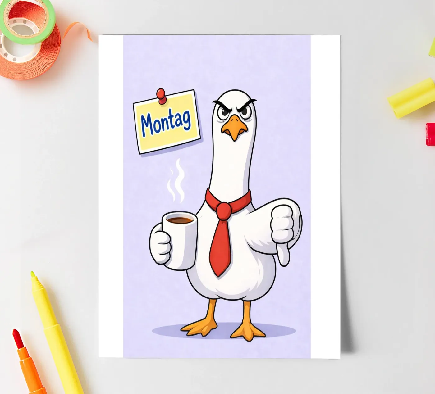 angry duck stickervel van Plumpz