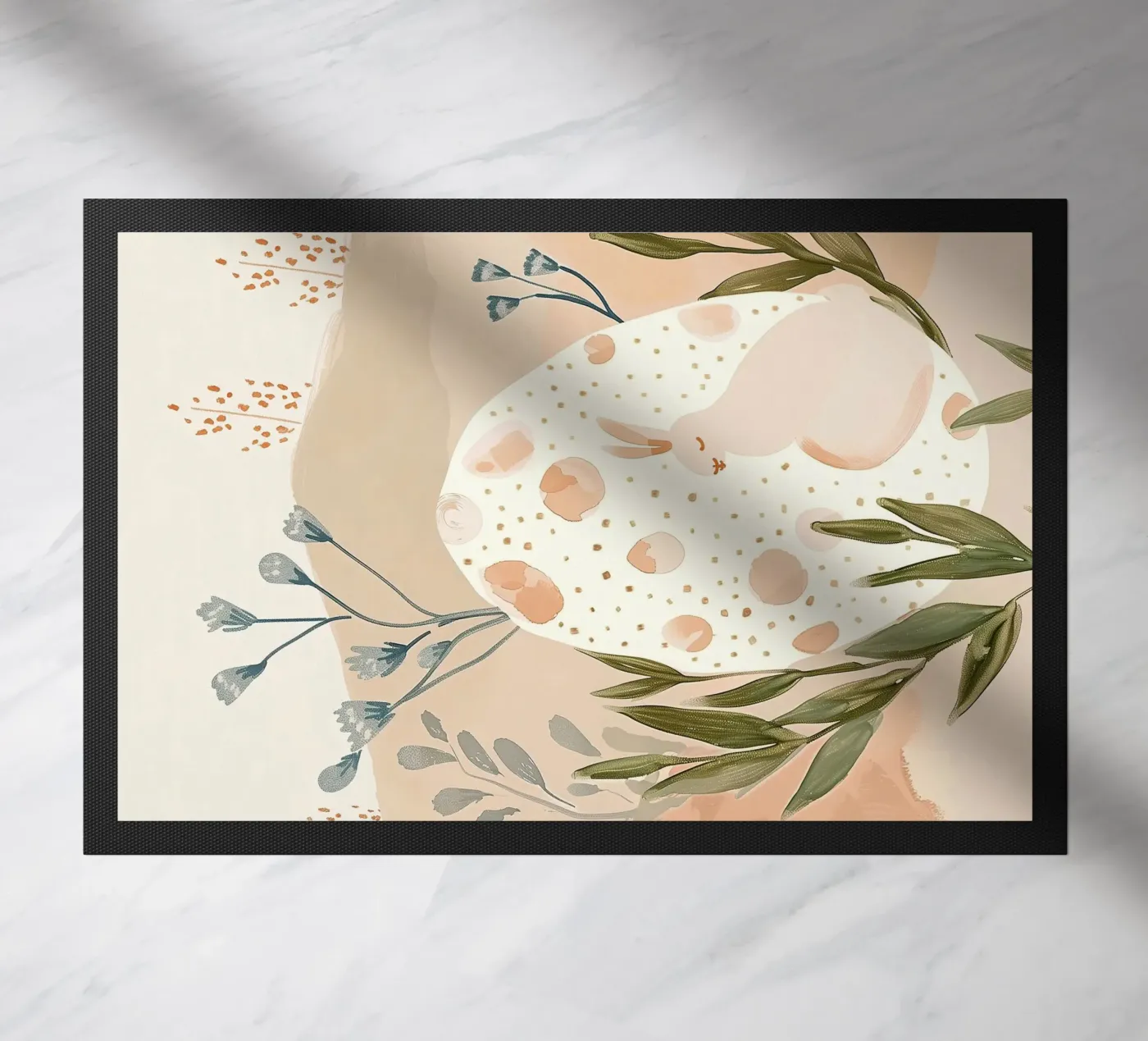 Easter Springtime Bunny Fußmatte von softsoul