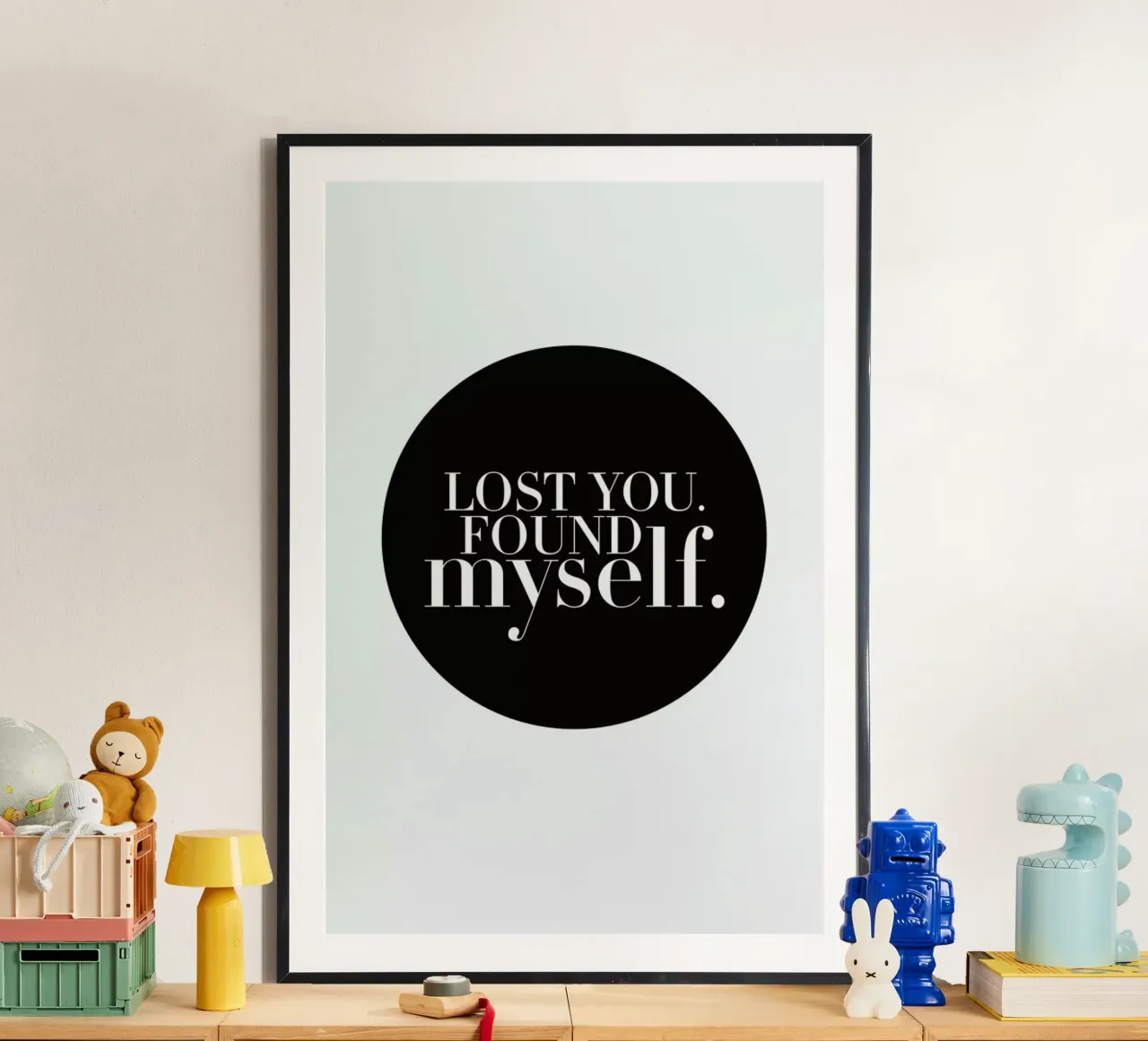 Lost you poster con telaio in alluminio da FUNKE Lifestyle GmbH