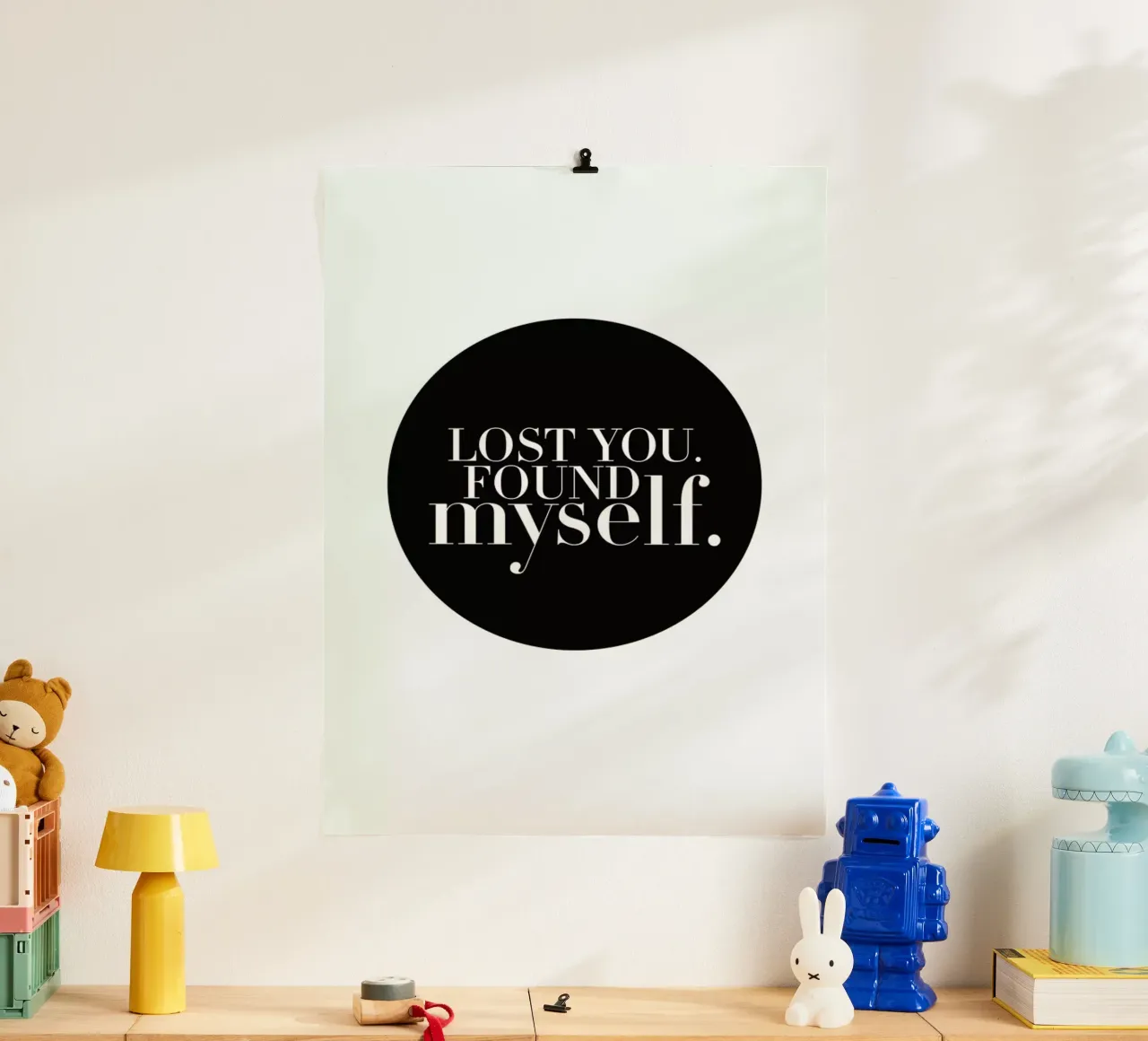 Lost you poster con telaio in alluminio da FUNKE Lifestyle GmbH