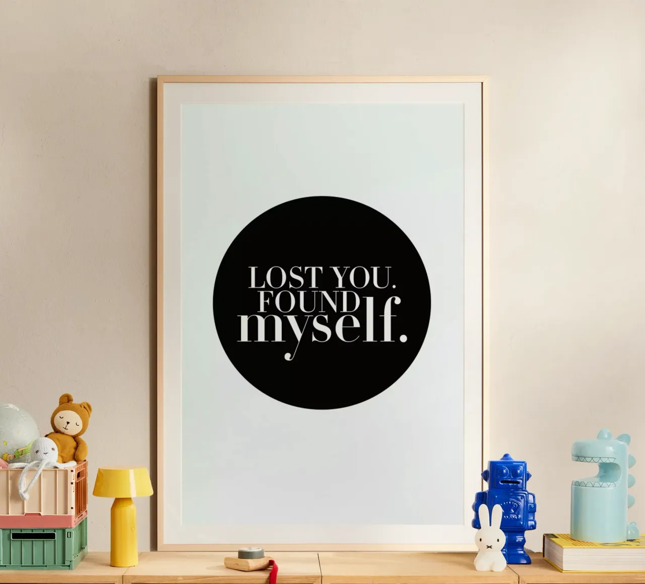 Lost you poster con telaio in alluminio da FUNKE Lifestyle GmbH