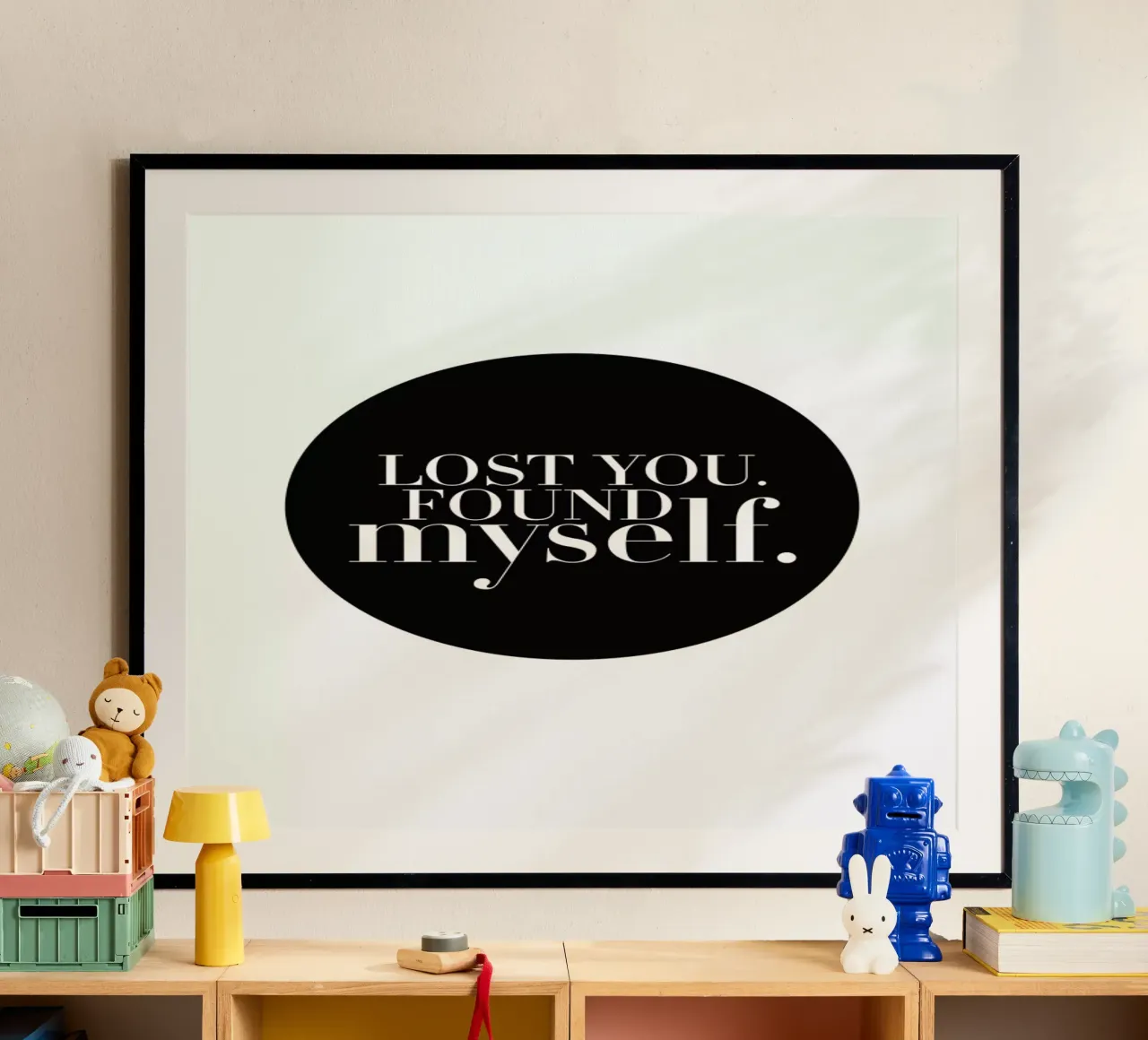 Lost you poster con telaio in alluminio da FUNKE Lifestyle GmbH