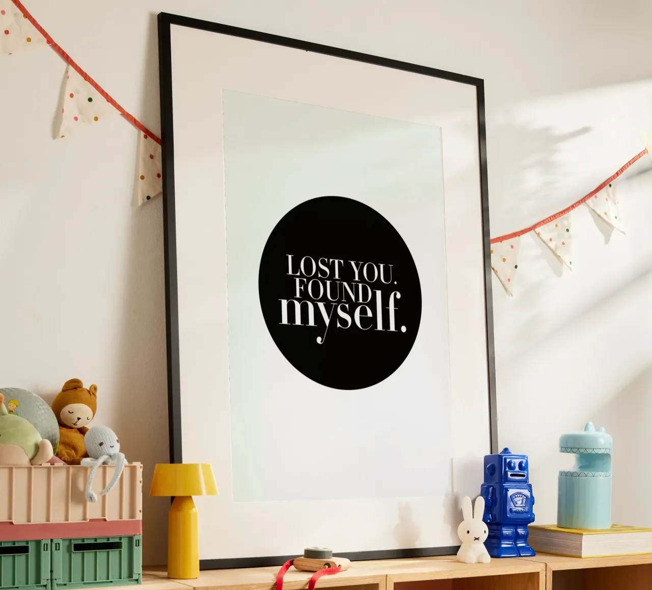Lost you poster con telaio in alluminio da FUNKE Lifestyle GmbH