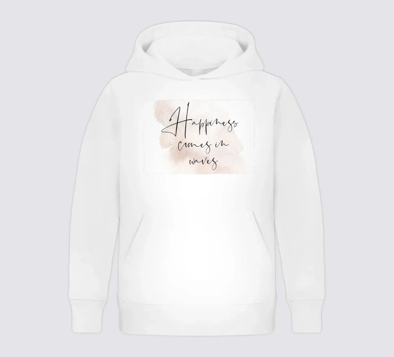 Aquarell Zitat - Das Glück kommt in Wellen Kinder Hoodie von Whole©