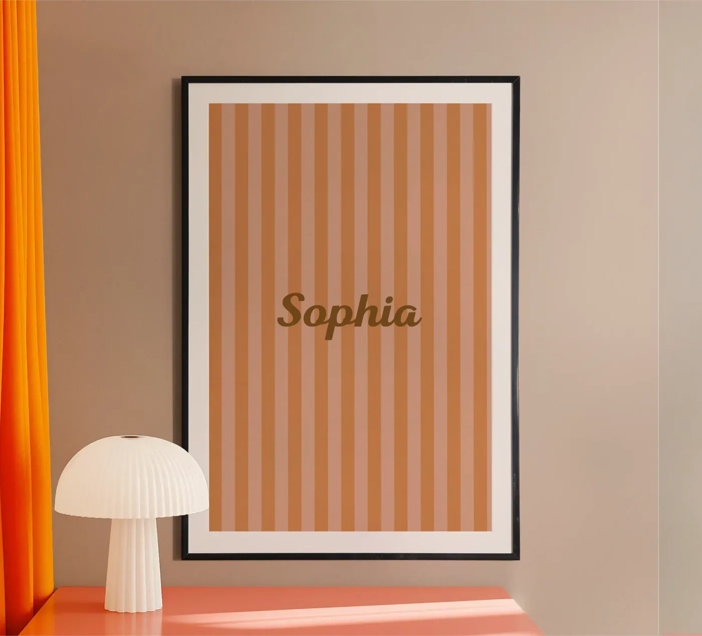 Brown name poster by zeriayam arts