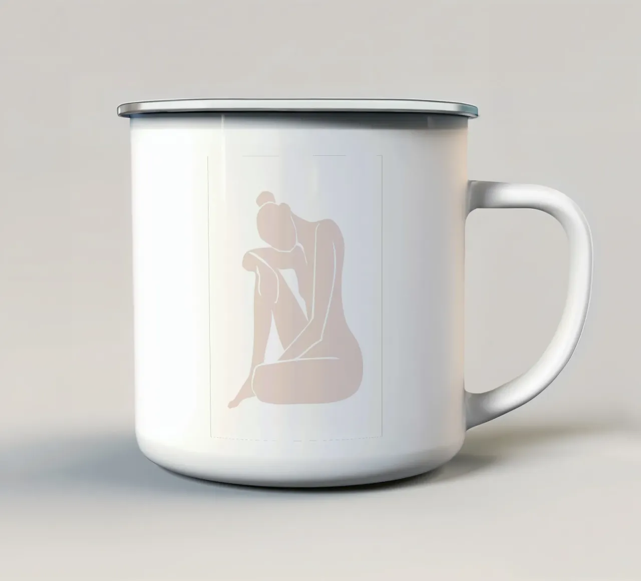 Silhouette astratta - Body art minimalista tazza in smalto da Whole©