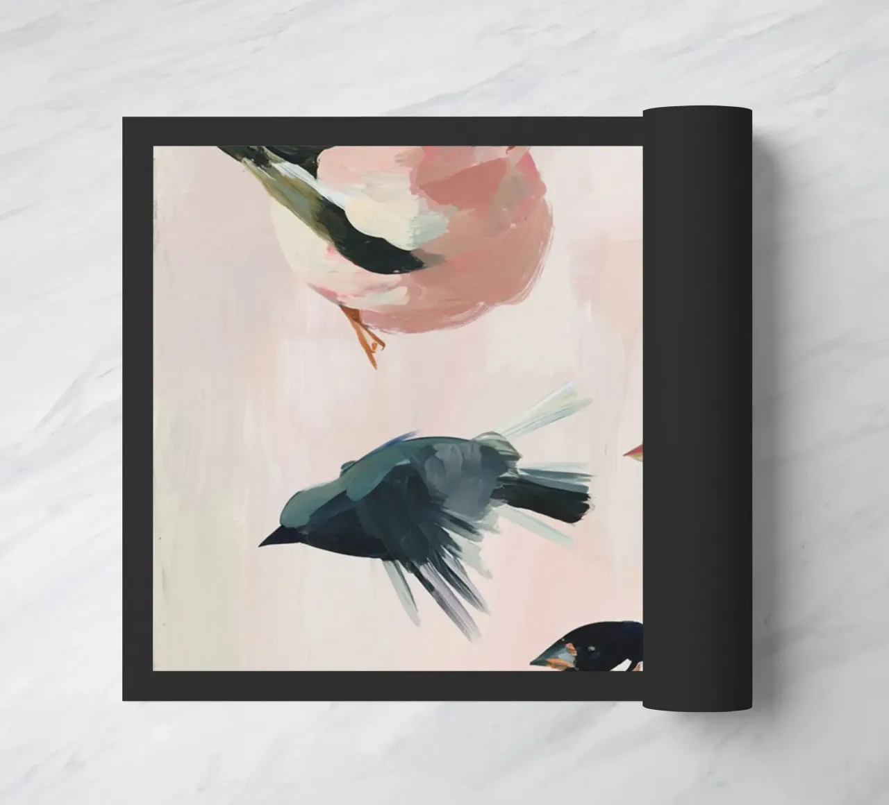 Spring Visitors doormat by M.A.Z.U.N.