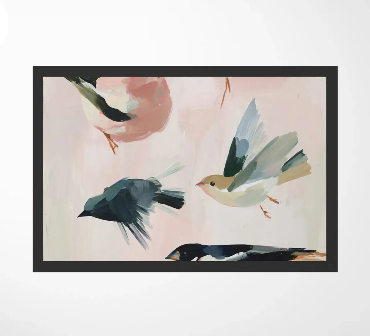 Spring Visitors doormat by M.A.Z.U.N.