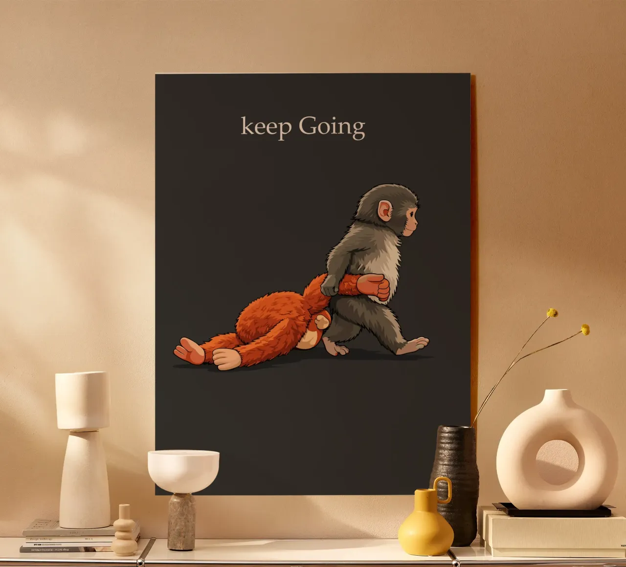 monkey puch keep Going plexiglass da vintageshop
