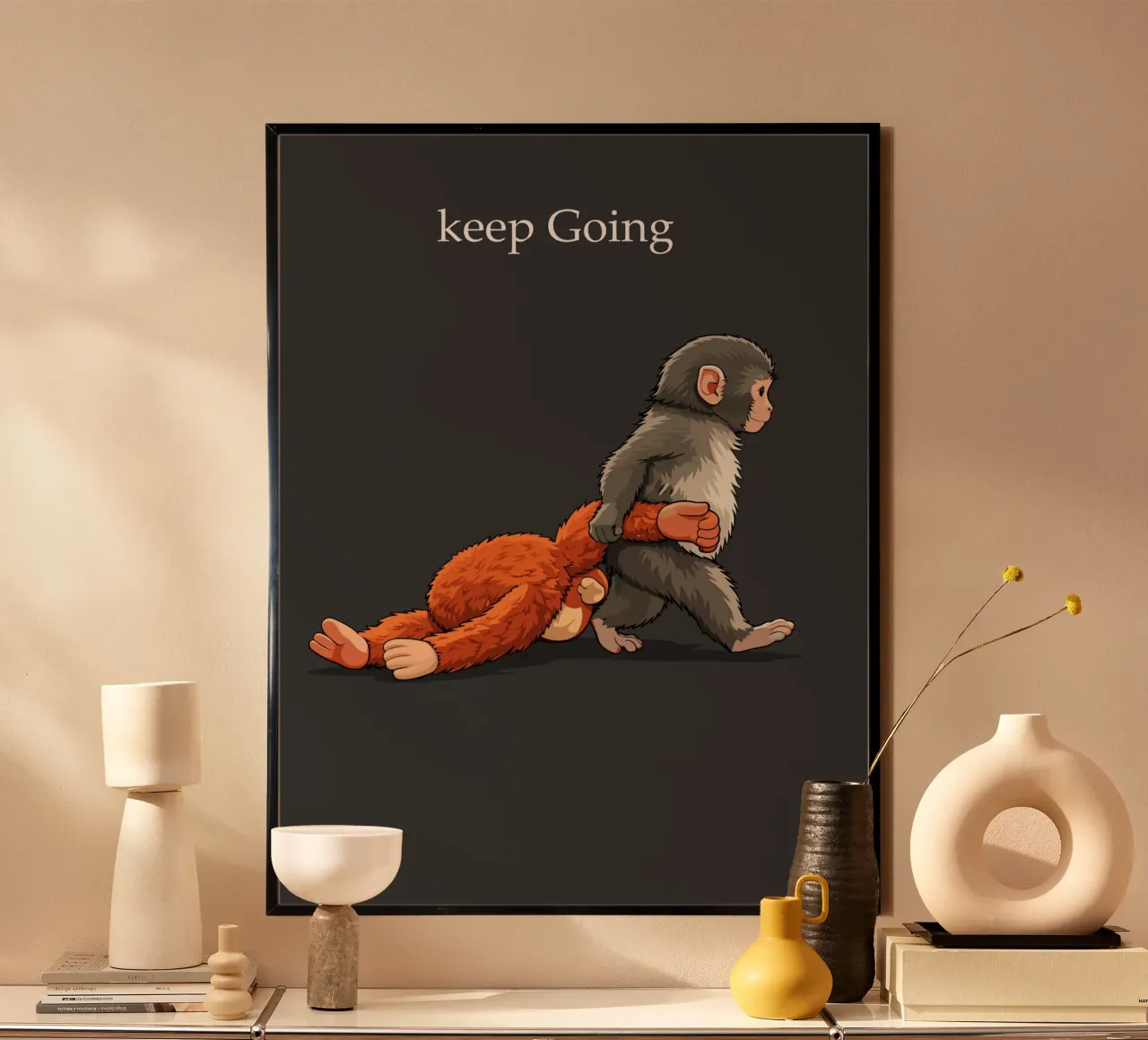 monkey puch keep Going poster da vintageshop