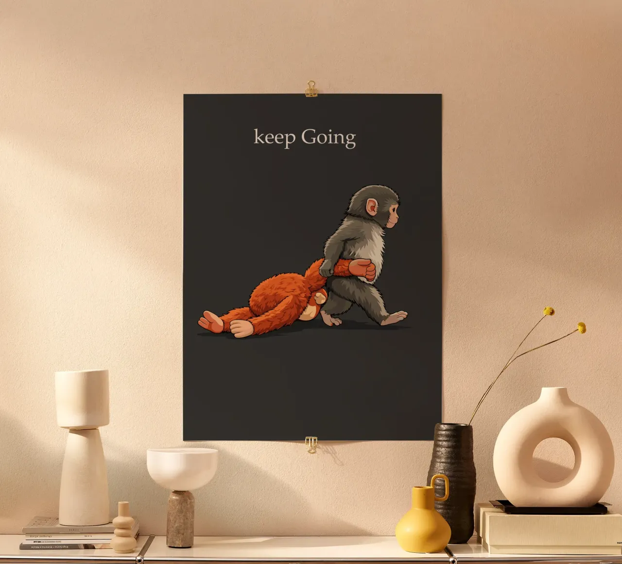 monkey puch keep Going poster da vintageshop