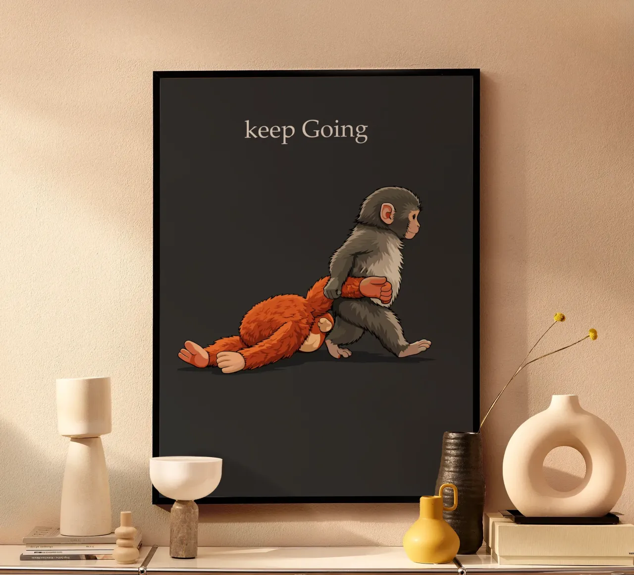 monkey puch keep Going poster da vintageshop