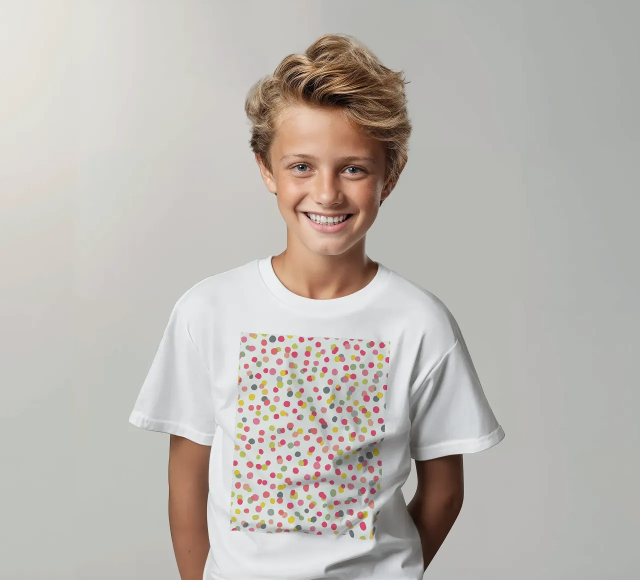 Motivo a pois colorati t-shirt bambini da MORINA FLAW