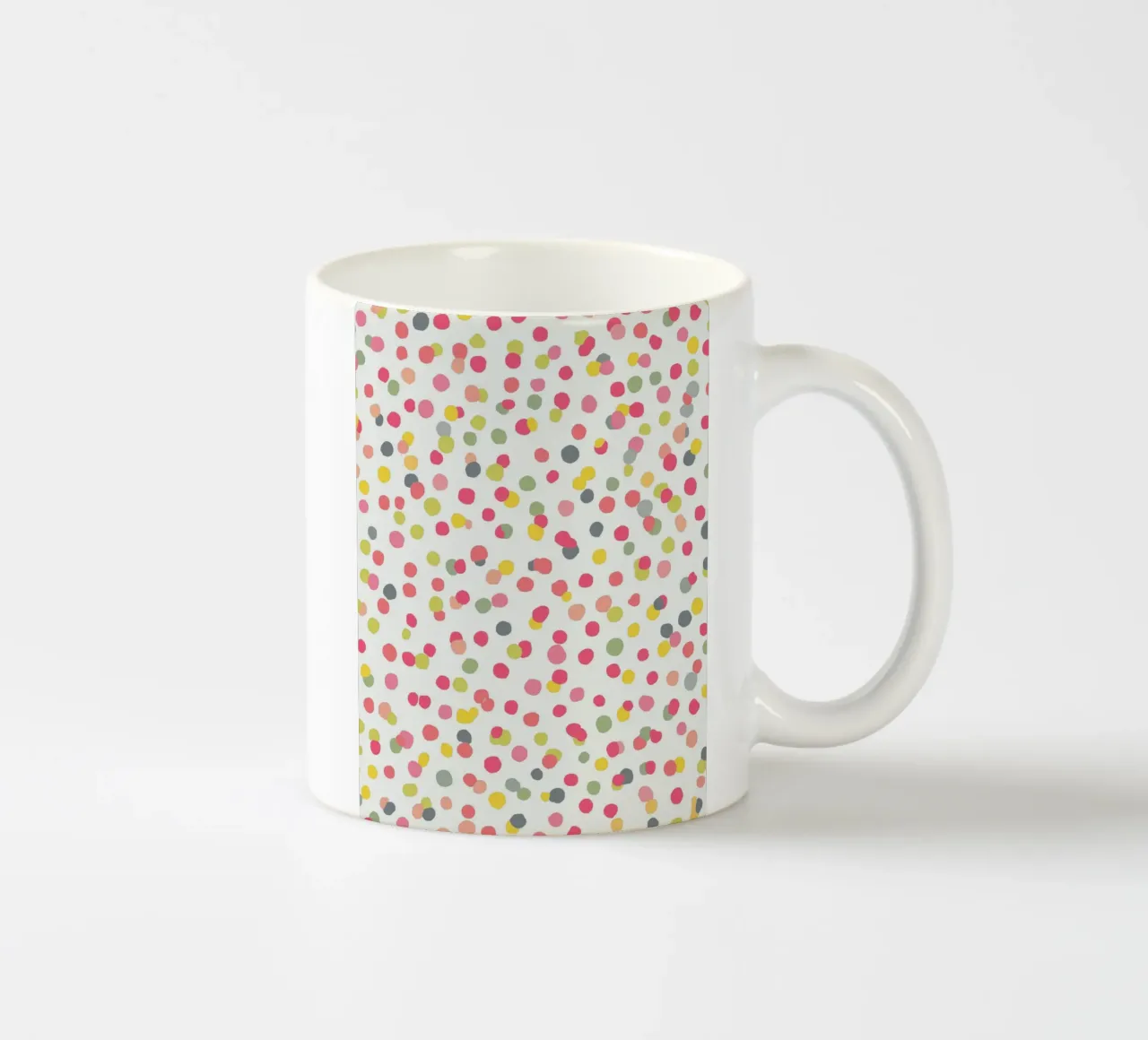 Confetti Dots Pattern ceramic mug by MORINA FLAW